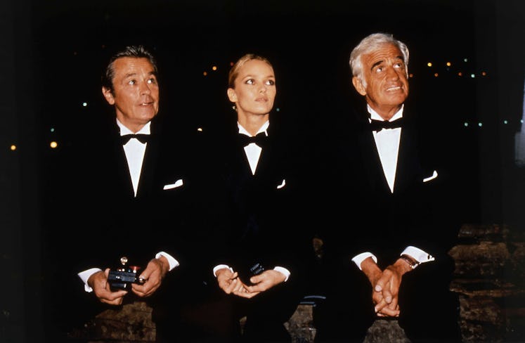 Paradis joined Alain Delon and Jean-Paul Belmondo in sporting a classic tuxedo