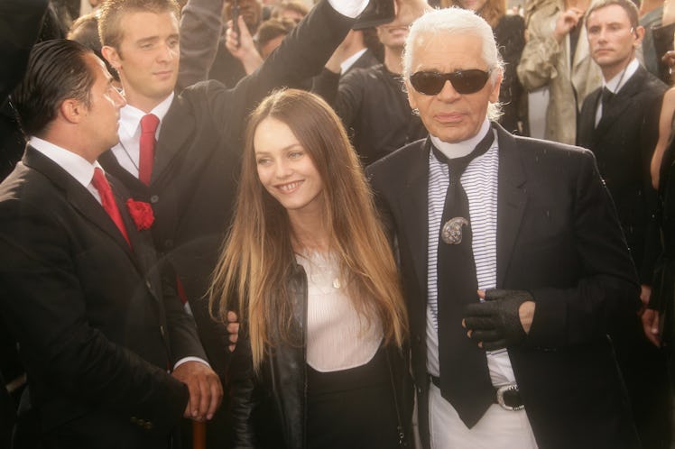 Vanessa Paradis and Karl Lagerfeld