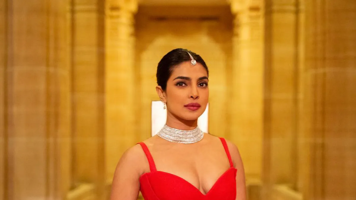 priyanka chopra wedding dress red Priyanka Chopra In Christian Dior & Sabyasachi - Hindu Wedding Reception - Red Carpet Fashion Awards