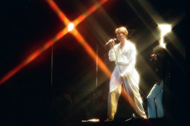 David Bowie Performs At Earls Court Arena In London