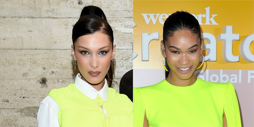 bella hadid chanel iman neon green trend.jpg