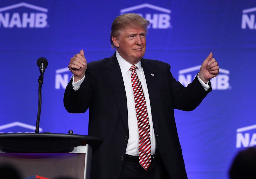 Donald Trump Addresses The National Association Of Home Builders Conference In Miami Beach