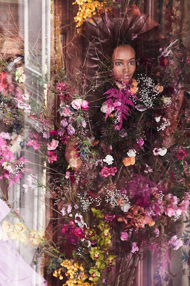 A model walking the runway during Valentino Haute Couture show in Paris