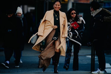 New York Fashion Week Fall 2019 Street Style: Bright Colors, Big Coats