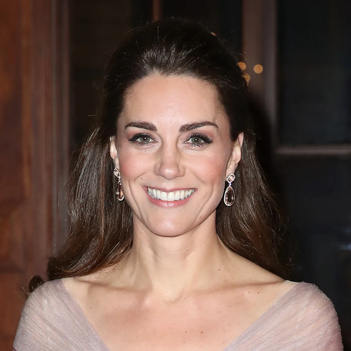 kate middleton pink gucci dress Kate Middleton Rewears Rose Gown for BAFTAs Date Night With Prince William