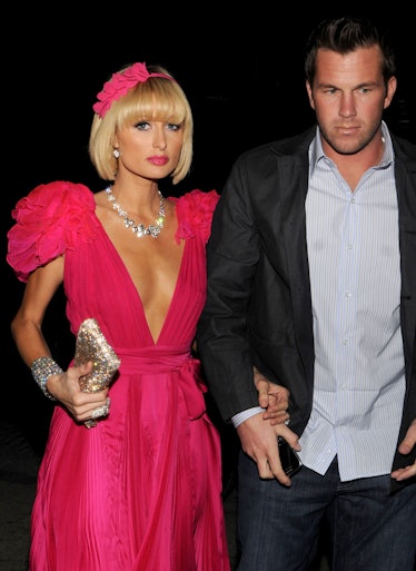 Paris Hilton and Doug Reinhardt attend the Gripping Eyewear VIP party at Bungalow 8 on March 27, 200...