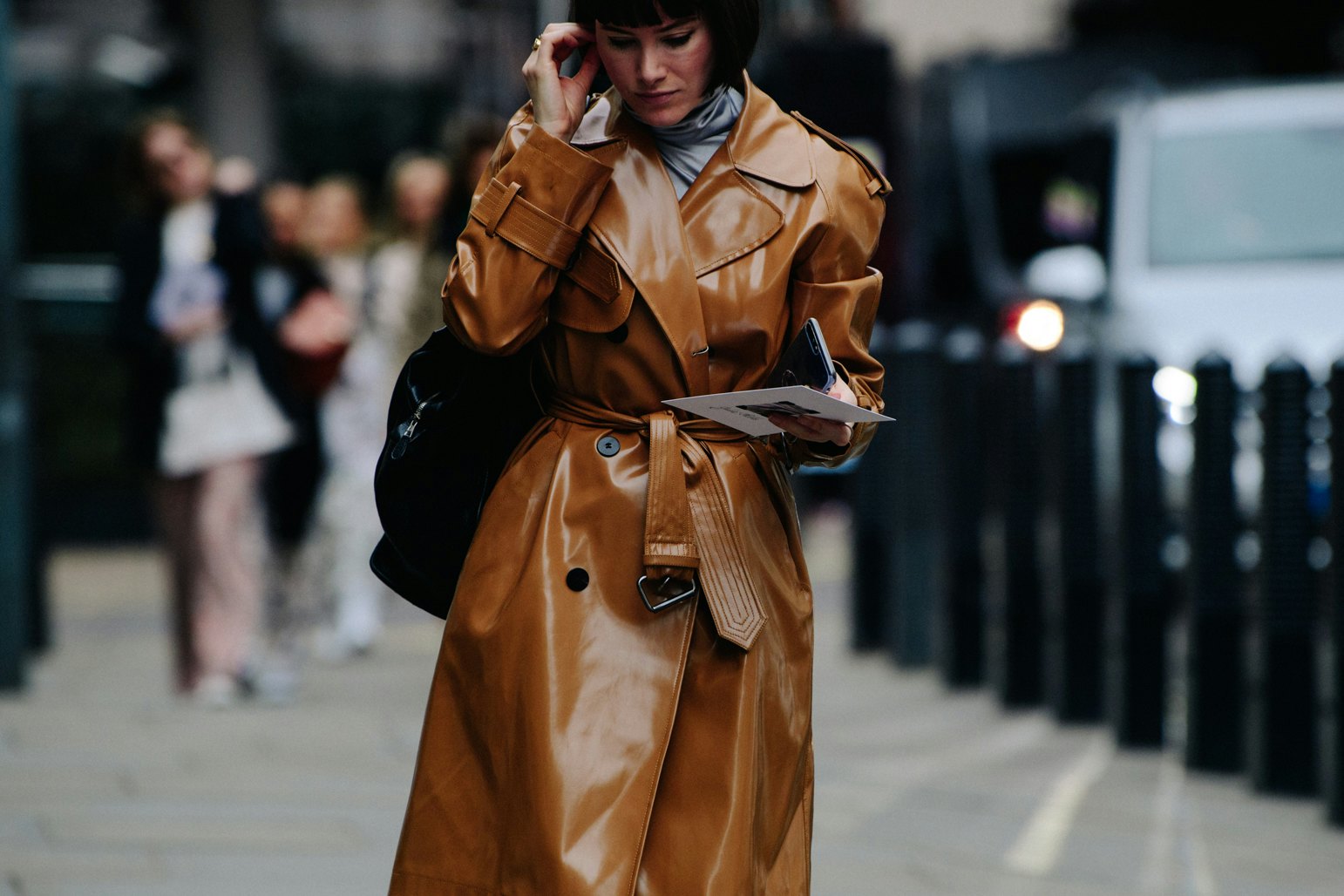 Trench coat street hot sale style 2019