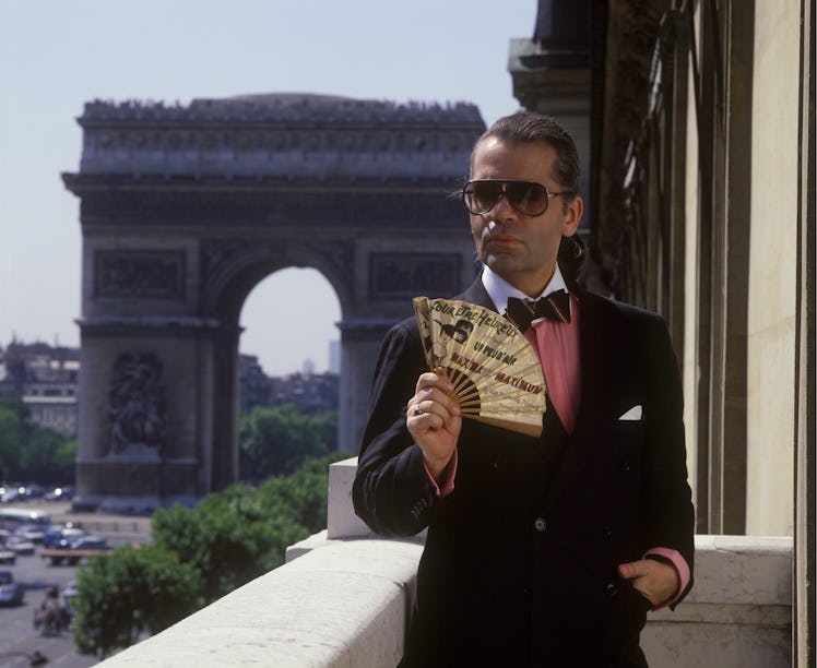 Karl Lagerfeld, portraits In Paris, France In January 1983-