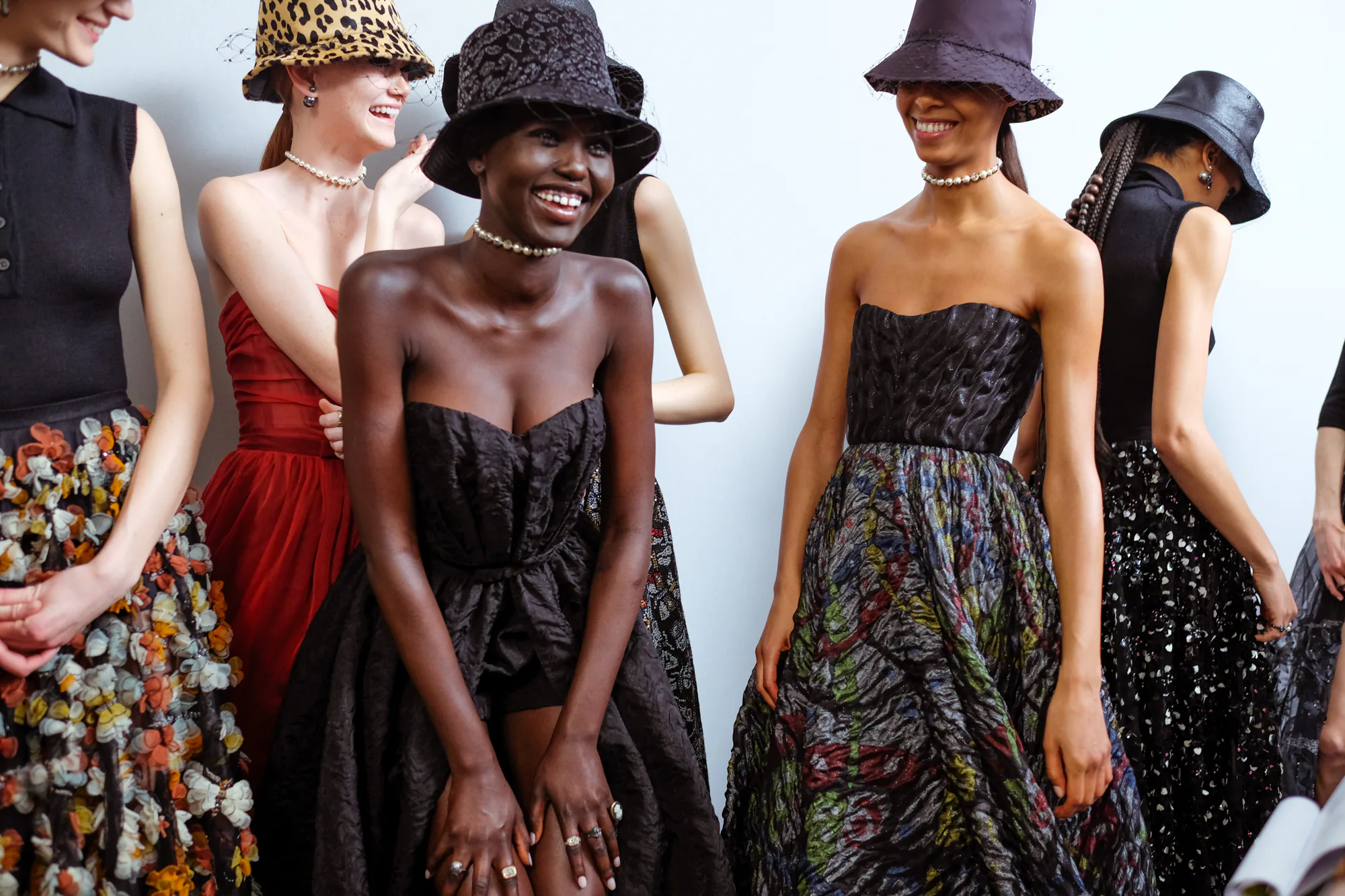 Backstage at Dior's Fall 2019 Show, Bucket Hats Are Now the Height