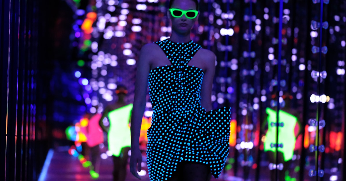 Inside Saint Laurent's Fall 2019 Show, Where the Clothes Literally Glow in  the Dark
