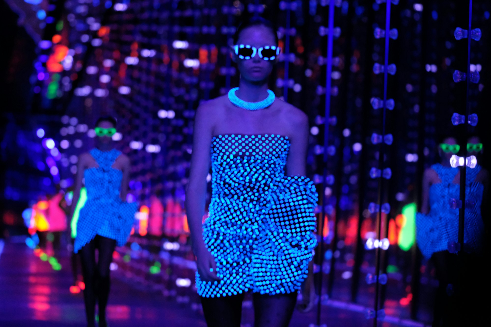 Inside Saint Laurent's Fall 2019 Show, Where the Clothes Literally Glow in  the Dark