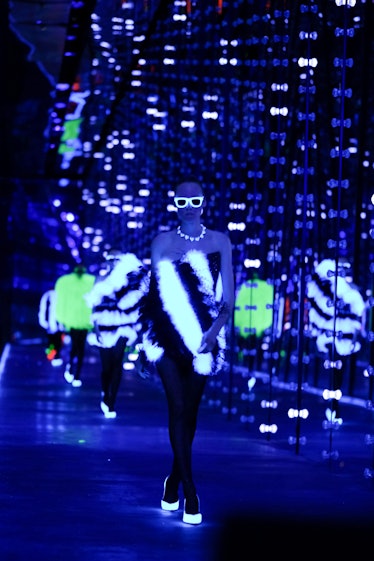 Saint Laurent debuts glow-in-the-dark looks at Paris Fashion Week