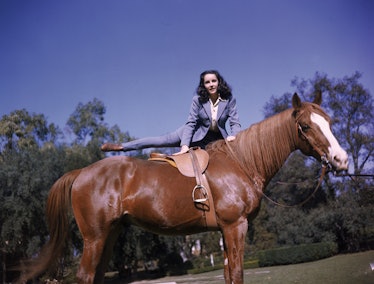 Elizabeth Taylor Mounts A Horse