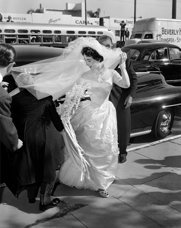 Liz Taylor Wedding Day