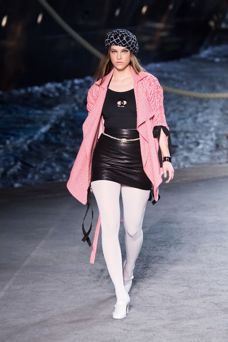 Barbara Palvin walking the runway during the Chanel Cruise 2018-2019 Collection fashion show.