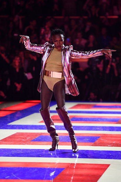 Tommy Hilfiger TOMMYNOW Spring 2019 : TommyXZendaya Premieres : Runway At The Theatre Des Champs Ely...