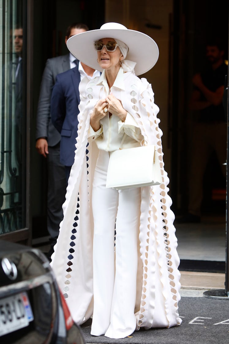Celine Dion leaves her hotel in Paris, France, on July 12, 2017