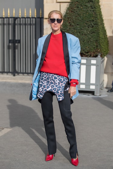 Singer Celine Dion is seen at the hotel de Crillon on January 31, 2019 in Paris, France.