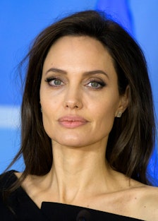 Angelina Jolie meets Jens Stoltenberg at NATO headquarters in Brussels