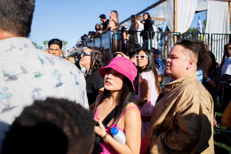 Guests standing at the Revolve Festival in La Quinta, California