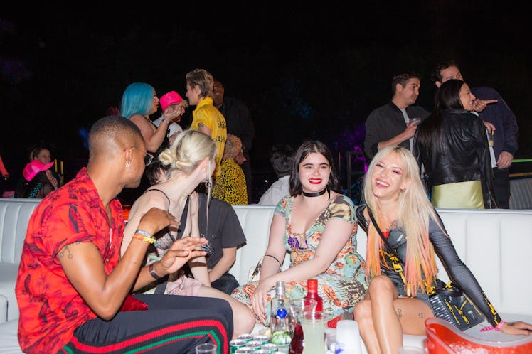 Barbie Ferreira and Bria Vinaite at the Moschino party in Indio, California