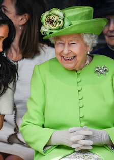 The Duchess Of Sussex Undertakes Her First Official Engagement With  Queen Elizabeth II