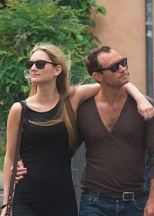 Celebrity Sightings In Rome Jude Law, Phillipa Coan  August 25, 2015