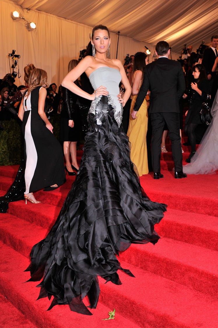 Blake Lively attends the Costume Institute Gala for the “PUNK: Chaos to Couture” exhibition at the M...