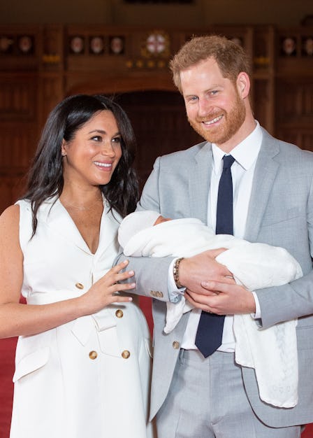 The Duke & Duchess Of Sussex Pose With Their Newborn Son