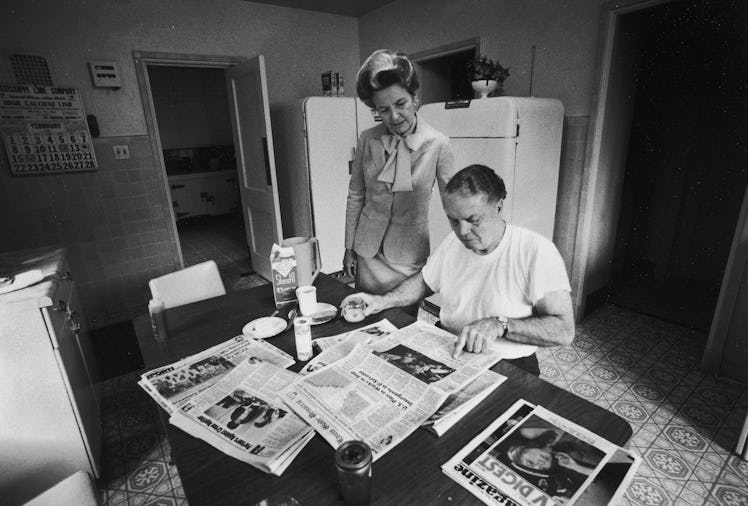 ERA opponent Phyllis Schlafly w her husband Fred at home