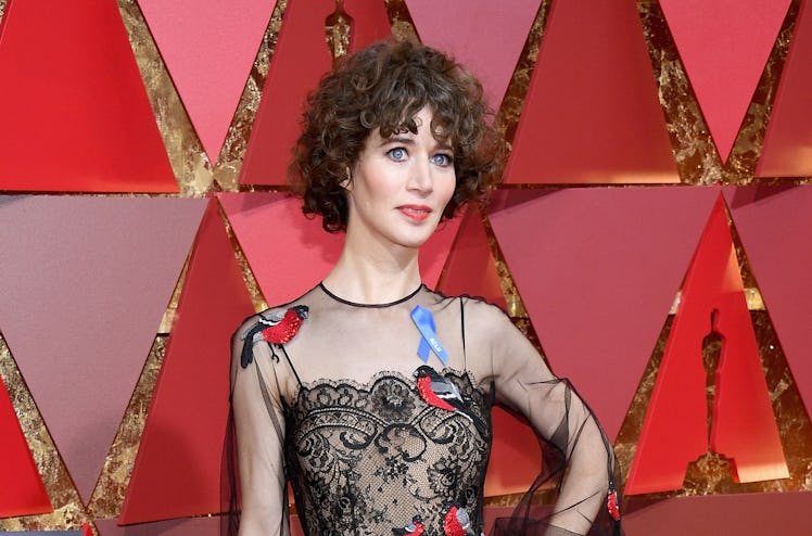 Miranda July wearing a sheer long-sleeved top