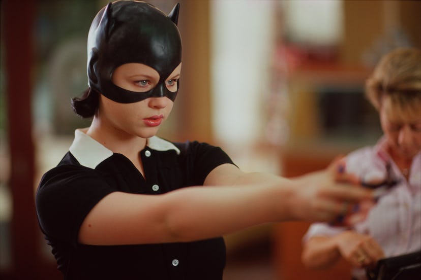 GHOST WORLD, Thora Birch in Catwoman mask, 2001.