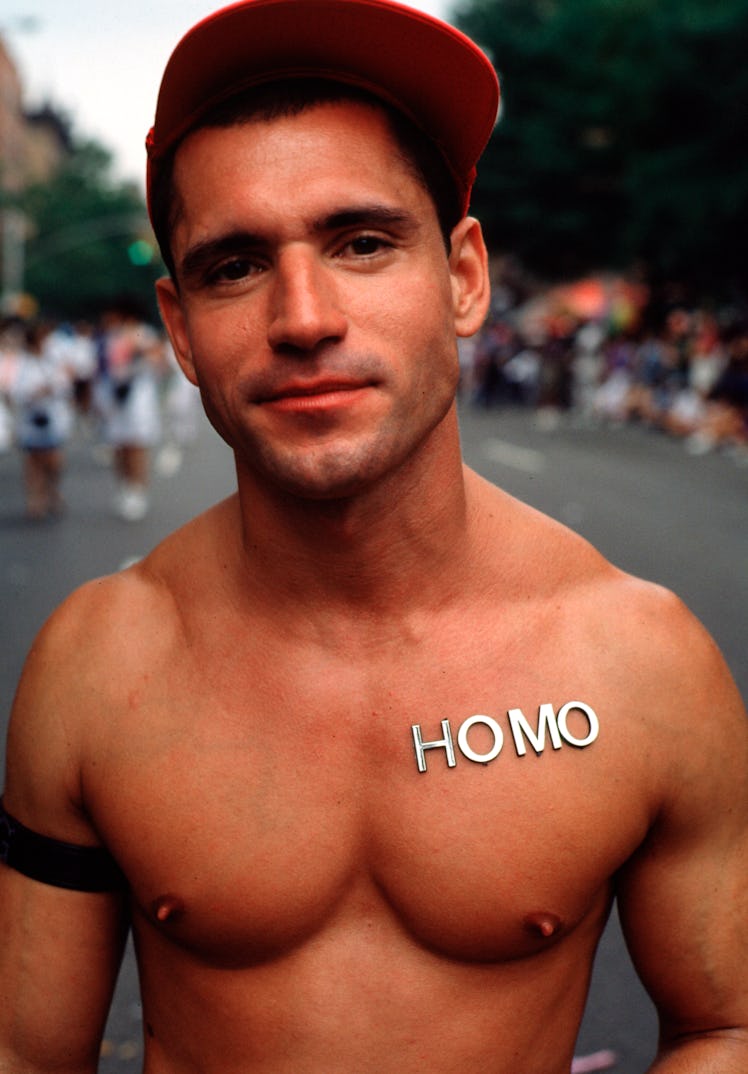 Gay man displays his homosexuality