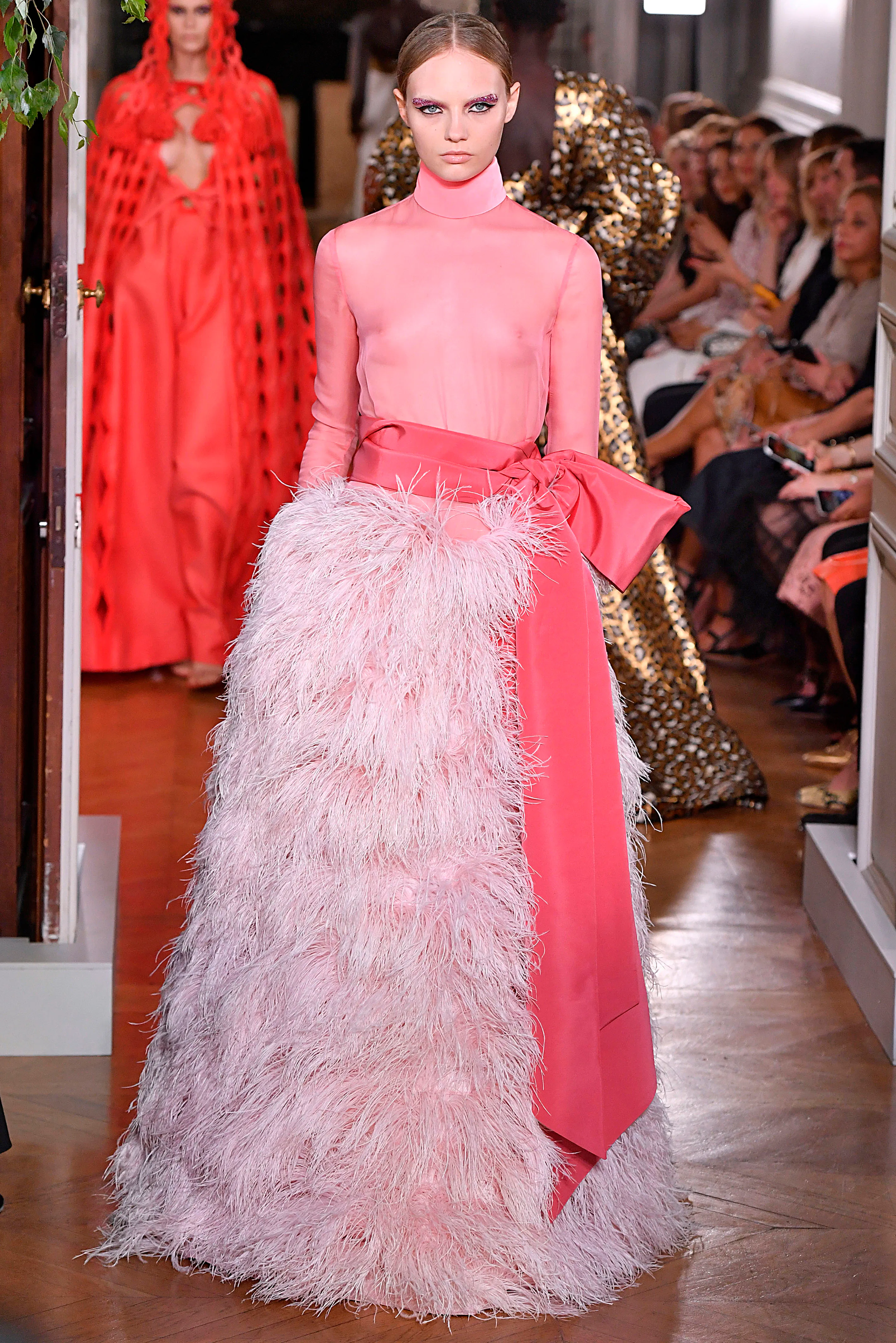 red dress fashion show 2019 Alexander McQueen at Paris Fashion Week 2019: Inside Sarah Burton's AW19  Collection