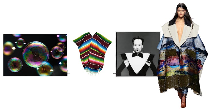 A soap bubble; A Mexican poncho; Klaus Nomi; Mary Katrantzou’s city slickers