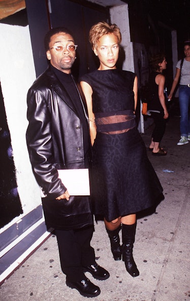 Versace Versus Fashion Show Director Spike Lee And Wife