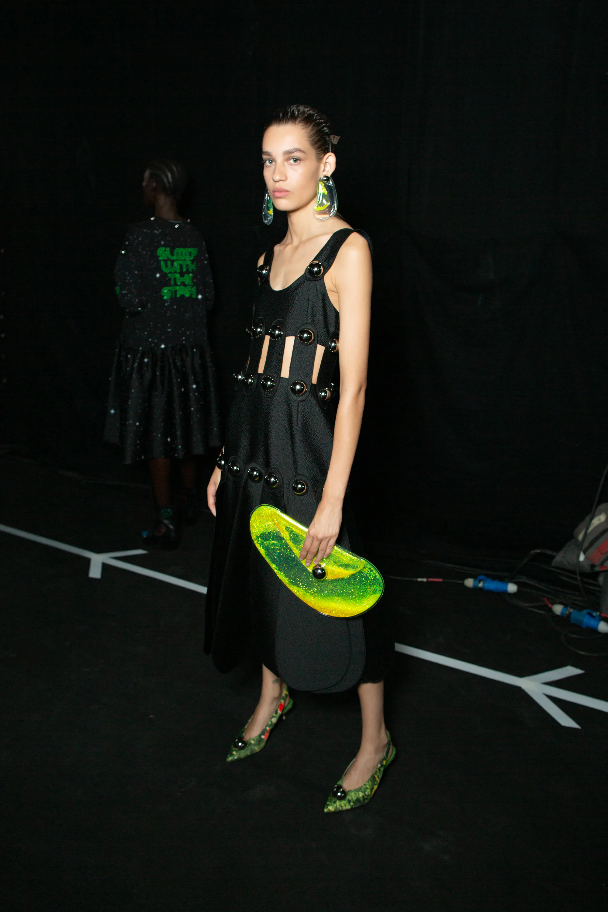 christopher kane green dress Spring 2020 Journeyed From Earth To Space and Back Again dark purple