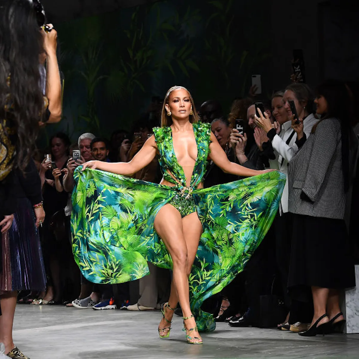 green runway dress Green suits: nature prints bring hope for fashion industry | Fashion