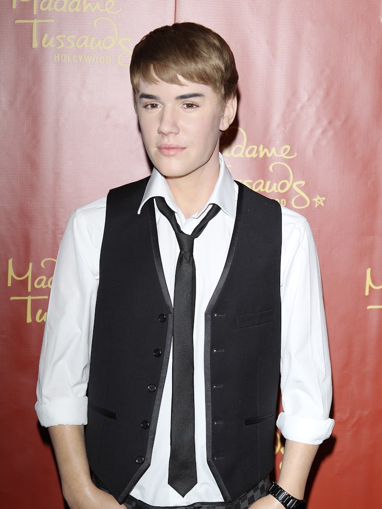 A Justin Bieber wax figure at the Madame Tussauds