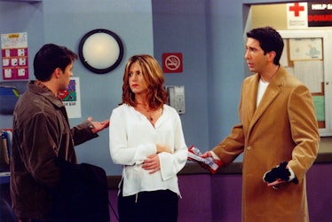 Matt Le Blanc, Jennifer Aniston, and David Schwimmer in the show Friends