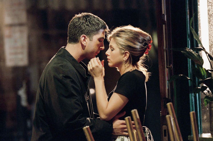 David Schwimmer as Ross Geller and Jennifer Aniston as Rachel Green in Episode 7 of Friends