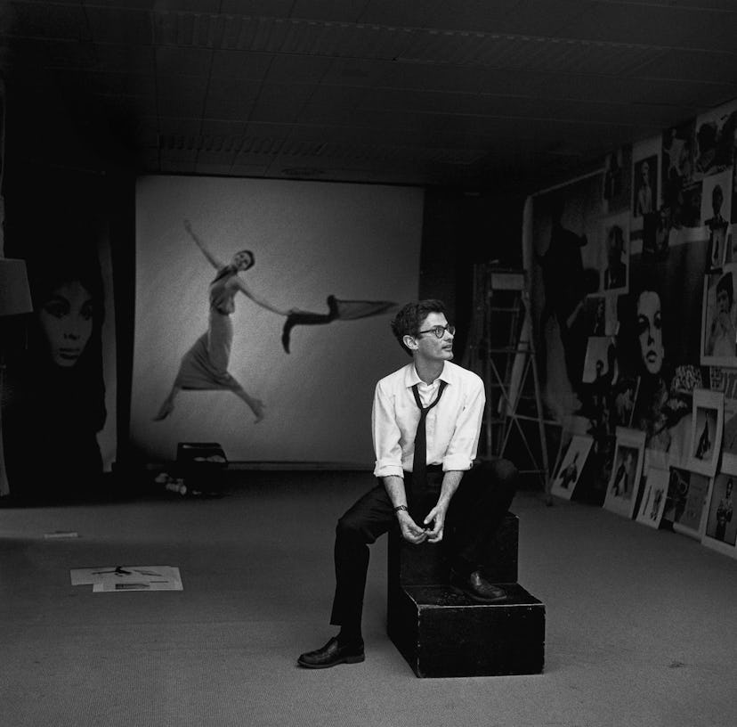 Avedon with collage1965©Gideon lewin.jpg