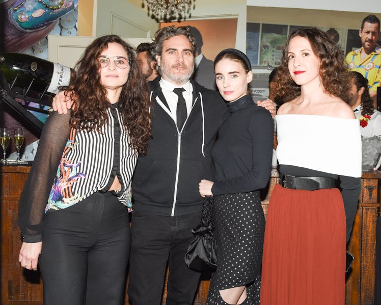 Rain Phoenix, Joaquin Phoenix, Rooney Mara, and Sara Moonves at W Magazine’s Best Performances Party...