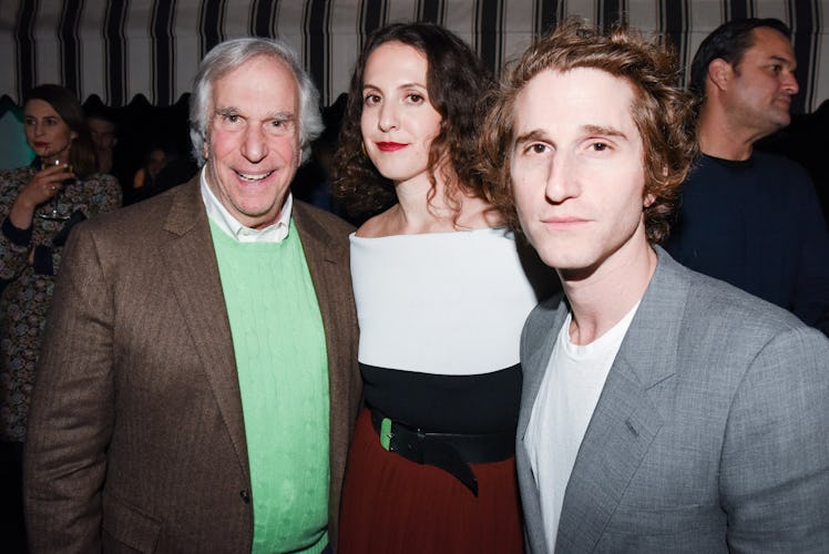 Henry Winkler, Sara Moonves, and Max Winkler posing and standing at W Magazine’s Best Performances P...