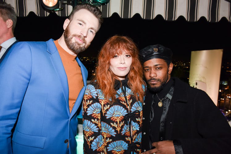 Chris Evans, Natasha Lyonne, and Lakeith Stanfield standing and posing at W Magazine’s Best Performa...