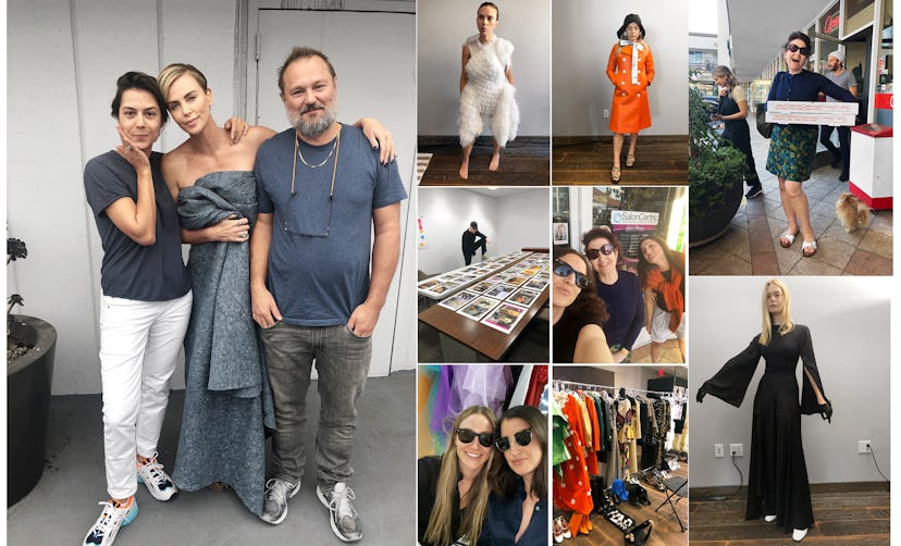 Clockwise from far left: Behind the scenes of the Best Performances shoot, with the photographer Jue...