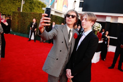 Beck taking a selfie with his son Cosimo