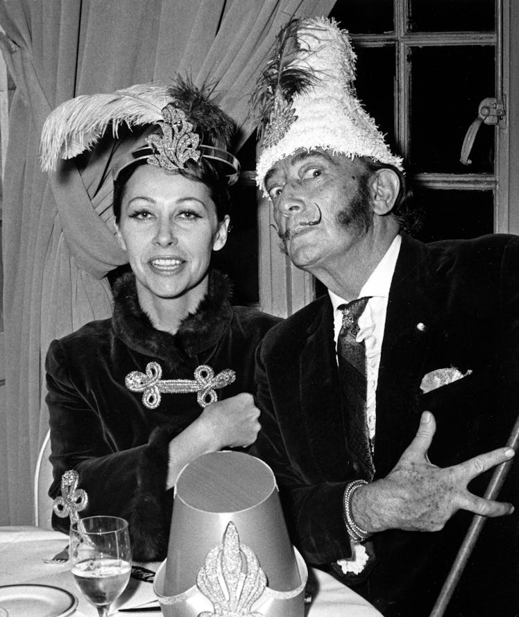 Ultra Violet and Salvador Dali at the 20th Annual Le Bal Blance Russian New Year’s Eve Celebration
