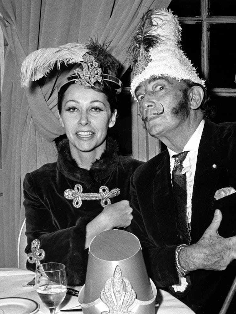 Ultra Violet and Salvador Dali at the 20th Annual Le Bal Blance Russian New Year’s Eve Celebration