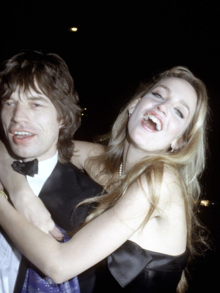 Mick Jagger and Jerry Hall at the Harkness House 